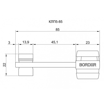 Замок BORDER K 8-8 (3 ключа) (82000)