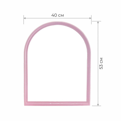Набор с зеркалом для ванной комнаты "Елена МХ" розовый (6)
