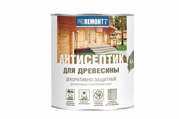 Proremontt антисептик деревозащитное средство бесцветный 0,8л, Л-С