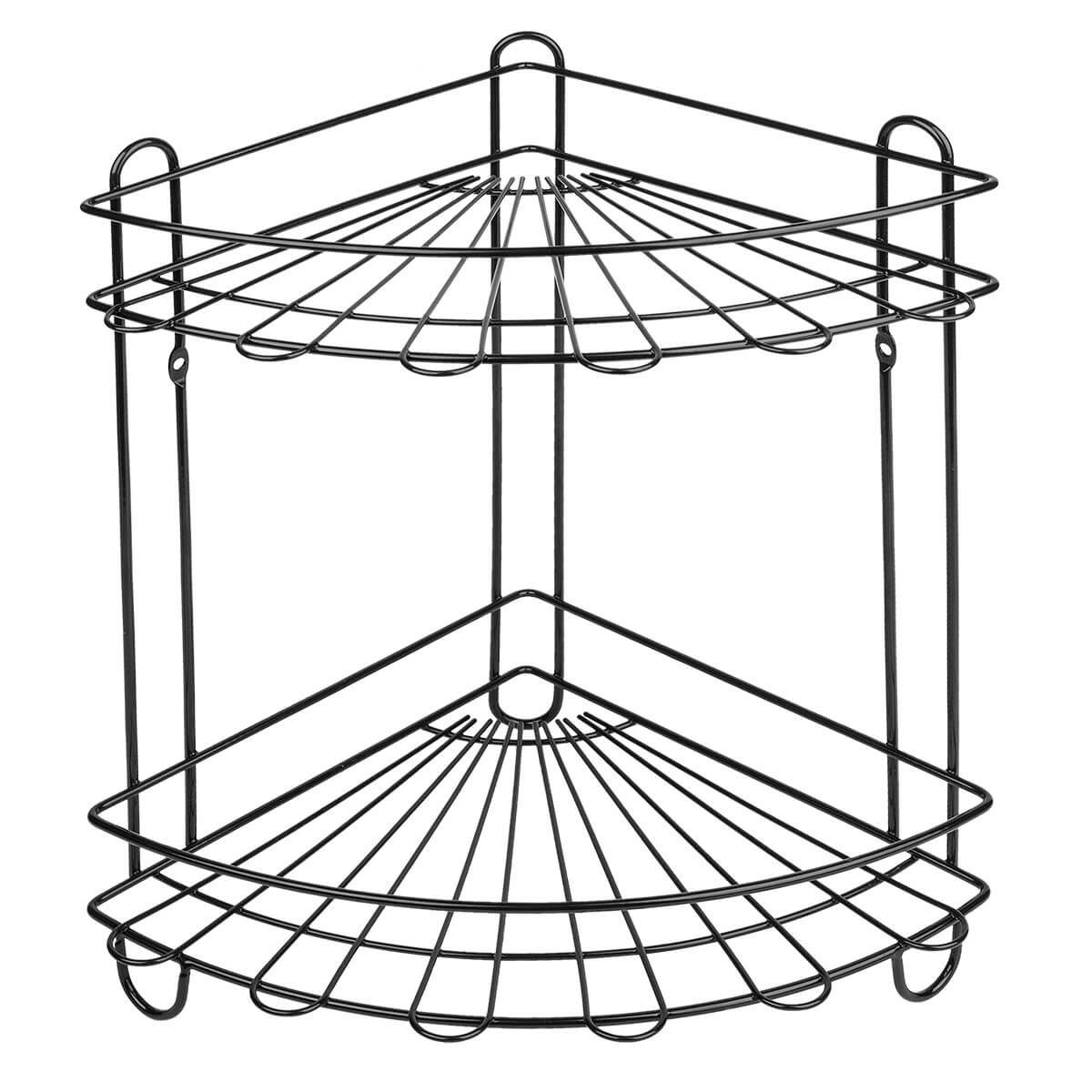 Полка 2-ая угловая АЕ-435A (222x222x335) BL (черный) SAKURA