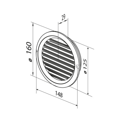 Решетка Round 125