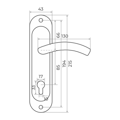 Ручка на планке HD-85112C-L23 BL (черный) MARLOK